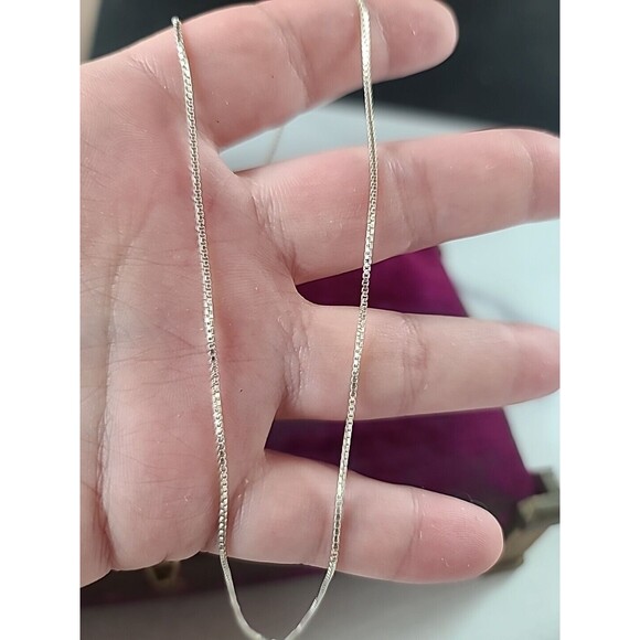 925 Sterling Silver Chain Necklace Vintage - Picture 3 of 10